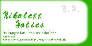 nikolett holics business card